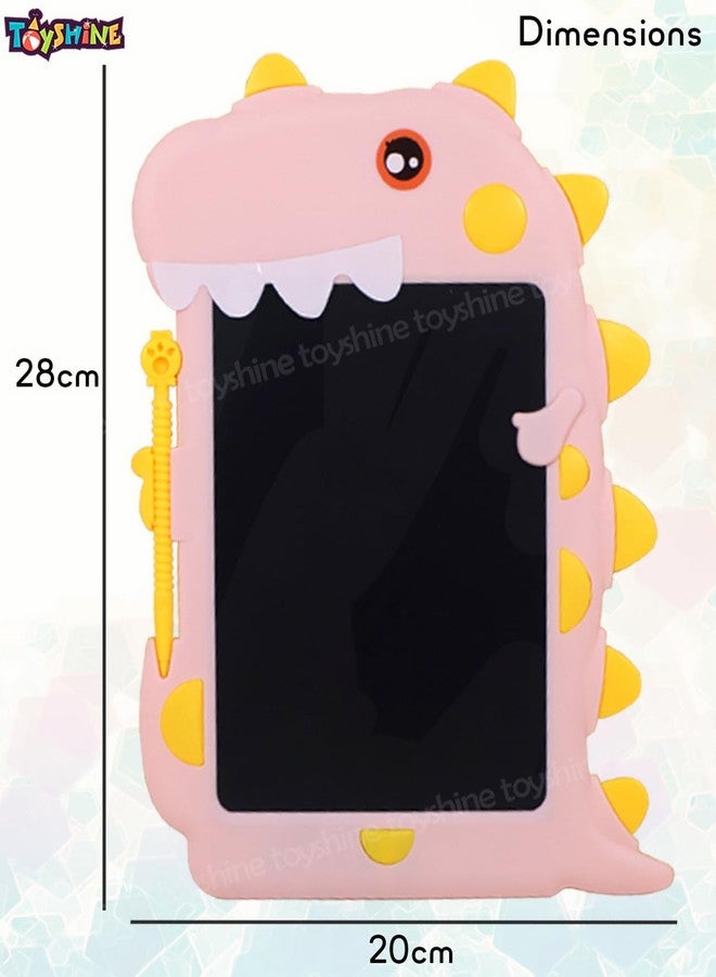 توي شاين لوحة كتابة بتصميم ديناصور من توي شاين للأطفال، شاشة LCD مقاس 8.5 بوصة، لوحة رسم للأطفال، لوحة خربشة للأطفال من عمر 3 إلى 10 سنوات، هدايا تعليمية للأطفال - وردي - Image 5